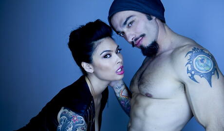 Excellent american milf Tera Patrick posing in sexy underwear on camera