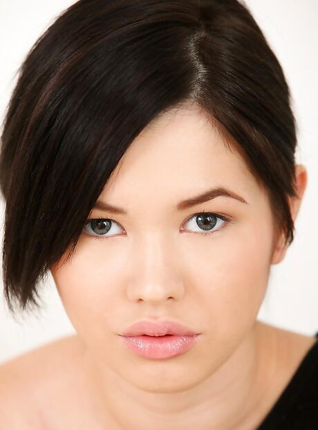 Slim asian brunette teen Netta bares small tits and masturbates with sex toy 